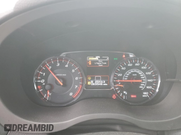 2019 Subaru WRX Premium with VIN JF1VA1C68K9826253, listed as a Copart auction lot 87695765 with 63,946 mi miles and Salvage Title. Bid and sale history available at carsss.com. Image 9.