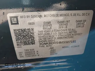 2021 Chevrolet Blazer LT с VIN 3GNKBDRS4MS507181, выставлен на аукционе IAAI как лот 42145525 с пробегом 65 344 миль миль и . История ставок и продаж доступна на DreamBid. Изображение 9.