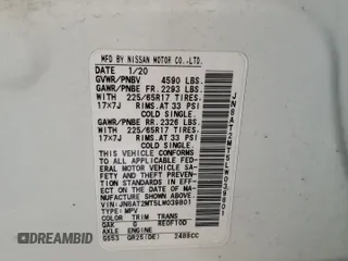 2020 Nissan Rogue S z VIN JN8AT2MT5LW039801, wystawiony jako Copart lot #60525875 z przebiegiem 92 095 mil mil oraz Czysty tytuł • Clean title. Historia ofert i sprzedaży dostępna na DreamBid. Obrazek 12.