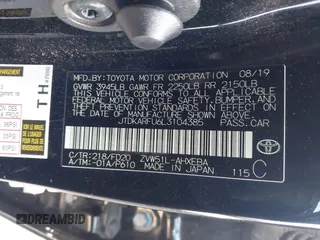 2020 Toyota Prius L Eco z VIN JTDKARFU6L3104385, wystawiony jako IAAI lot #41922029 z przebiegiem 123 235 mil mil oraz . Historia ofert i sprzedaży dostępna na DreamBid. Obrazek 9.