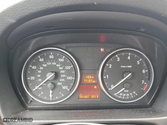 2011 BMW 3 Series 328i xDrive with VIN WBAPK5G55BNN25985, listed as a Copart auction lot 50939095 with 91,687 mi miles and Salvage Title. Bid and sale history available at carsss.com. Image 9.