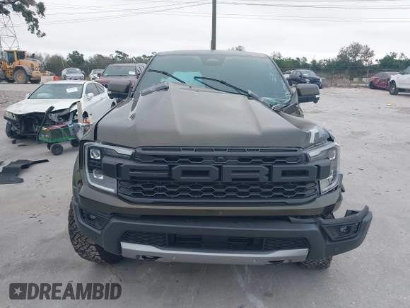 2024 Ford Ranger Raptor with VIN 1FTER4LR2RLE05950, listed as a IAAI auction lot 41590870 with 10,891 mi miles. Bid and sale history available at carsss.com. Image 12.