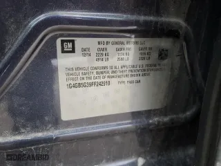 2015 Buick LaCrosse Leather with VIN 1G4GB5G39FF242910, listed as a Copart auction lot 88991015 with 0 mi miles and Salvage Title. Bid and sale history available at carsss.com. Image 12.
