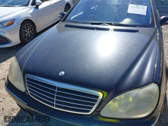 2003 Mercedes-Benz S-Class 4.3L with VIN WDBNG70J33A366275, listed as a IAAI auction lot 41856172 with 1 mi miles. Bid and sale history available at carsss.com. Image 10.