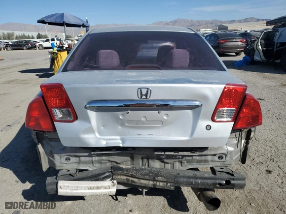 2003 Honda Civic LX with VIN 2HGES16693H582618, listed as a Copart auction lot 46436335 with 182,405 mi miles and Salvage Title. Bid and sale history available at carsss.com. Image 6.