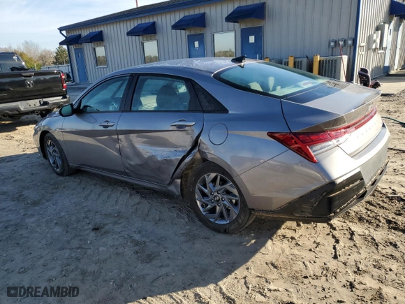 2024 Hyundai Elantra Hybrid Blue with VIN KMHLM4DJ3RU118198, listed as a Copart auction lot 43011065 with 7,688 mi miles and Non Repairable. Bid and sale history available at carsss.com. Image 2.