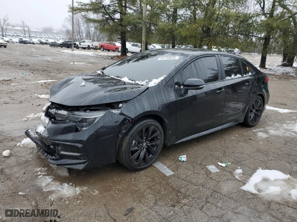 2021 Toyota Corolla SE with VIN 5YFS4MCE1MP059467, listed as a Copart auction lot 44736025 with 42,578 mi miles and Salvage Title. Bid and sale history available at carsss.com. Image 1.