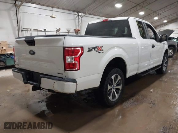 2020 Ford F-150 XL with VIN 1FTEX1EP6LFB29794, listed as a IAAI auction lot 41422229 with 105,388 mi miles. Bid and sale history available at carsss.com. Image 4.