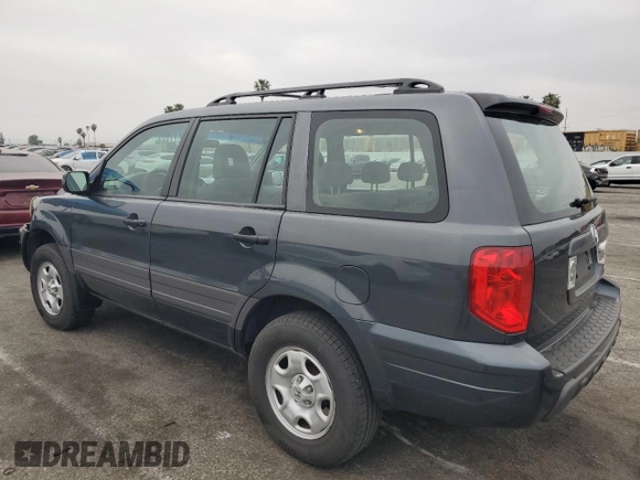 2005 Honda Pilot LX z VIN 2HKYF18125H505956, wystawiony jako Copart lot #49728655 z przebiegiem 275 696 mil mil oraz Szkoda całkowita • Salvage title. Historia ofert i sprzedaży dostępna na DreamBid. Obrazek 2.