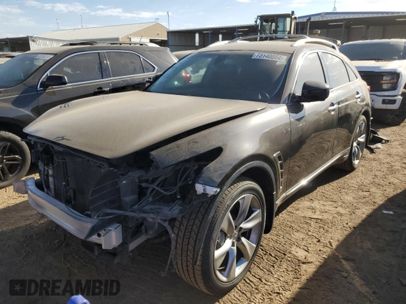 2013 Infiniti FX with VIN JN8BS1MW3DM100037, listed as a Copart auction lot 73140054 with 132,071 mi miles and Salvage Title. Bid and sale history available at DreamBid. Image 1.