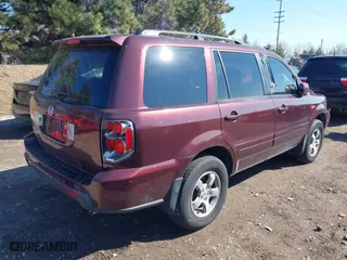 2007 Honda Pilot EX-L with VIN 5FNYF28537B018338, listed as a IAAI auction lot 41870291 with 201,446 mi miles. Bid and sale history available at carsss.com. Image 4.