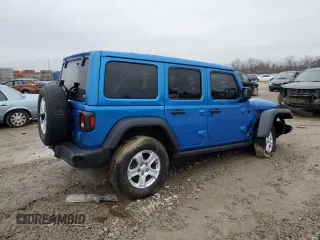 2023 Jeep Wrangler Sport S with VIN 1C4HJXDG9PW543144, listed as a Copart auction lot 43745495 with 36,989 mi miles and Salvage Title. Bid and sale history available at DreamBid. Image 3.