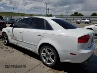 2007 Audi A4 2.0T with VIN WAUDF78E87A203390, listed as a Copart auction lot 56594595 with 122,328 mi miles and Salvage title. Bid and sale history available at DreamBid. Image 2.