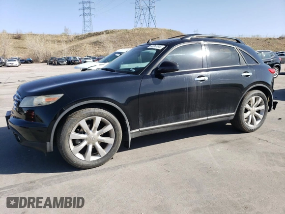 2003 Infiniti FX35 w/Options with VIN JNRAS08W53X201007, listed as a Copart auction lot 52367345 with 136,984 mi miles and Salvage Title. Bid and sale history available at carsss.com. Image 1.