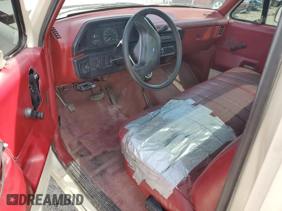1991 Ford F-250 with VIN 1FTHF26H7MLA14640, listed as a Copart auction lot 50958955 with 75,522 mi miles and Salvage Title. Bid and sale history available at carsss.com. Image 8.