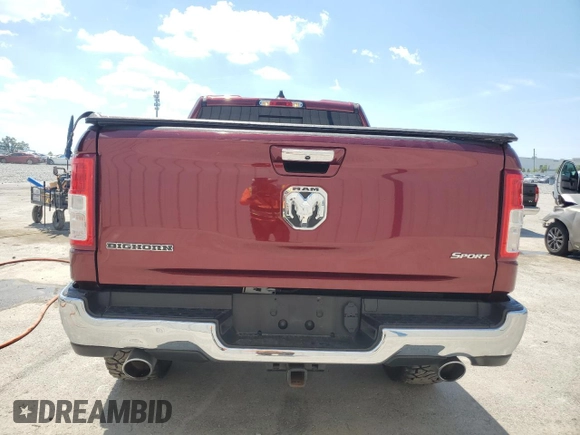 2020 Ram 1500 Big Horn with VIN 1C6RREBT7LN250920, listed as a Copart auction lot 50584455 with 69,109 mi miles and Salvage Title. Bid and sale history available at carsss.com. Image 6.