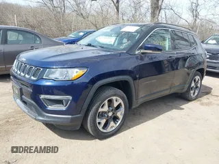 2018 Jeep Compass Limited with VIN 3C4NJDCB5JT259434, listed as a IAAI auction lot 41855772 with 57,333 mi miles. Bid and sale history available at carsss.com. Image 17.