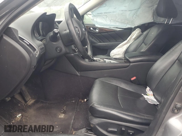 2014 Infiniti Q50 Hybrid Premium with VIN JN1AV7APXEM692295, listed as a Copart auction lot 54415395 with Not provided miles and Salvage title. Bid and sale history available at DreamBid. Image 7.
