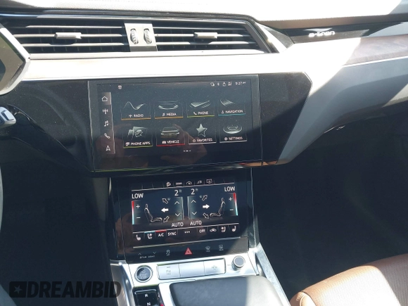 2021 Audi e-tron Premium Plus with VIN WA1LAAGE6MB002079, listed as a IAAI auction lot 42116578 with 48,357 mi miles. Bid and sale history available at carsss.com. Image 18.
