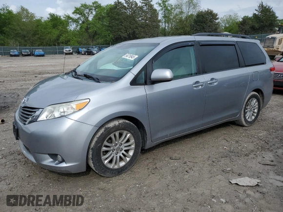 2012 Toyota Sienna XLE AAS with VIN 5TDYK3DCXCS278957, listed as a Copart auction lot 54218945 with 92,126 mi miles and Salvage Title. Bid and sale history available at carsss.com. Image 1.