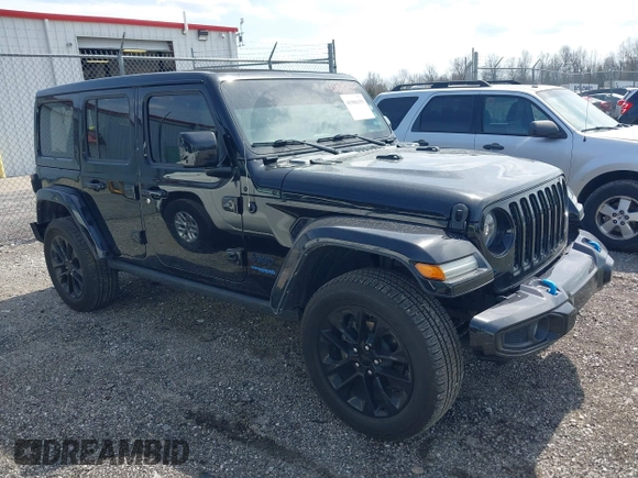 2021 Jeep Wrangler Unlimited Sahara with VIN 1C4JJXP63MW767719, listed as a IAAI auction lot 41906155 with 44,689 mi miles and . Bid and sale history available at DreamBid. Image 1.