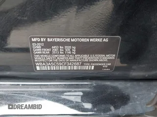 2012 BMW 3 Series 328i with VIN WBA3A5C59CF342687, listed as a IAAI auction lot 42116175 with 139,559 mi miles. Bid and sale history available at carsss.com. Image 9.