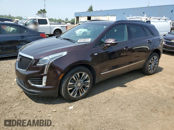 2020 Cadillac XT5 Sport AWD with VIN 1GYKNGRS7LZ231723, listed as a Copart auction lot 60138815 with 49,160 mi miles and Non repairable. Bid and sale history available at DreamBid. Image 1.