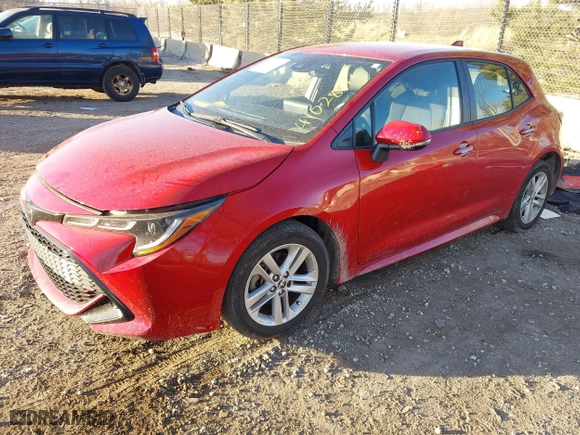 2021 Toyota Corolla Hatchback SE with VIN JTND4MBE2M3119139, listed as a IAAI auction lot 41028076 with 33,324 mi miles. Bid and sale history available at carsss.com. Image 18.