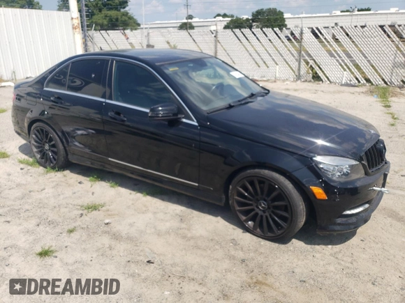 2011 Mercedes-Benz C 300 Sport with VIN WDDGF5EBXBR178460, listed as a Copart auction lot 61664495 with Not provided miles and Salvage title. Bid and sale history available at DreamBid. Image 4.