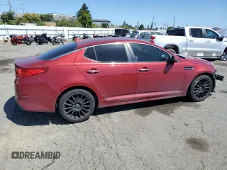 2014 Kia Optima LX with VIN 5XXGM4A76EG331211, listed as a Copart auction lot 61505605 with 152,275 mi miles and Salvage title. Bid and sale history available at DreamBid. Image 3.