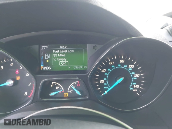 2016 Ford Escape S with VIN 1FMCU0F78GUC00113, listed as a IAAI auction lot 42015077 with 98,890 mi miles. Bid and sale history available at carsss.com. Image 7.