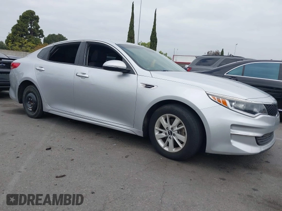 2016 Kia Optima LX with VIN 5XXGT4L34GG023812, listed as a IAAI auction lot 42034160 with 96,720 mi miles and . Bid and sale history available at DreamBid. Image 1.