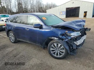 2016 Acura MDX w/Tech/Entertainment with VIN 5FRYD4H69GB504841, listed as a Copart auction lot 45375585 with 0 mi miles and Salvage Title. Bid and sale history available at carsss.com. Image 4.