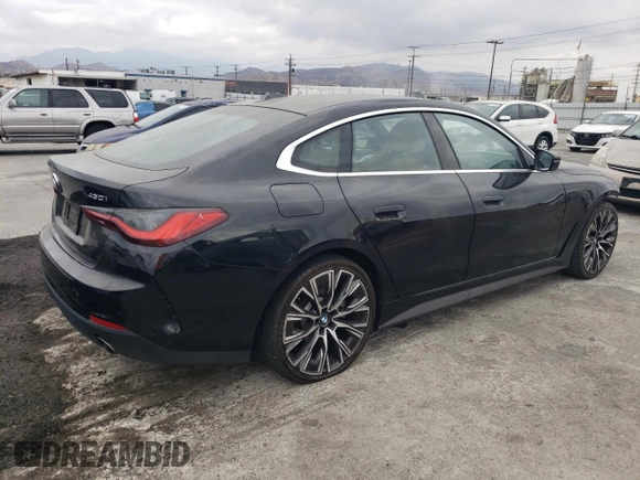2022 BMW 4 Series 430i with VIN WBA63AV04NFM04338, listed as a Copart auction lot 71471224 with 63,671 mi miles and Salvage title. Bid and sale history available at DreamBid. Image 3.