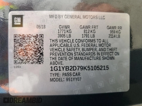 2019 Chevrolet Corvette 1LT with VIN 1G1YB2D79K5105215, listed as a Copart auction lot 71198074 with 23,636 mi miles and Salvage Title. Bid and sale history available at carsss.com. Image 14.
