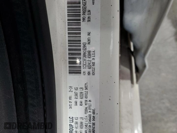 2010 Chrysler Sebring Limited z VIN 1C3CC5FD8AN162043, wystawiony jako Copart lot #68384784 z przebiegiem 71 477 mil mil oraz Szkoda całkowita • Salvage title. Historia ofert i sprzedaży dostępna na DreamBid. Obrazek 12.