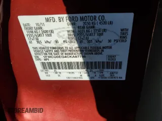 2012 Ford Escape Limited with VIN 1FMCU0EG4CKA87798, listed as a Copart auction lot 50345375 with 177,851 mi miles and Salvage Title. Bid and sale history available at carsss.com. Image 14.
