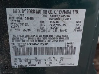 1999 Ford F-150 with VIN 2FTRX17L9XCA19030, listed as a IAAI auction lot 41232157 with Not provided miles and . Bid and sale history available at DreamBid. Image 9.