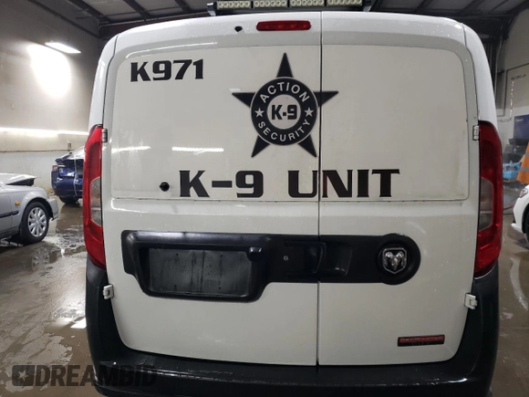 2016 Ram ProMaster City Cargo Tradesman with VIN ZFBERFAT9G6A94237, listed as a Copart auction lot 85283334 with 131,206 mi miles and Salvage title. Bid and sale history available at DreamBid. Image 6.