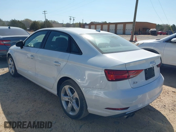 2018 Audi A3 Sedan Premium with VIN WAUAUGFF5J1052777, listed as a IAAI auction lot 41913349 with 82,977 mi miles. Bid and sale history available at carsss.com. Image 3.