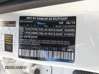 2015 Mercedes-Benz GLK 350 with VIN WDCGG5HB5FG347184, listed as a IAAI auction lot 41770778 with 144,000 mi miles and . Bid and sale history available at DreamBid. Image 9.