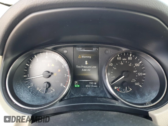2017 Nissan Rogue SV with VIN JN8AT2MT3HW131089, listed as a Copart auction lot 62991255 with 89,213 mi miles and Salvage title. Bid and sale history available at DreamBid. Image 9.