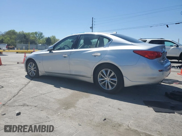 2017 Infiniti Q50 3.0t Premium with VIN JN1EV7AR0HM840588, listed as a Copart auction lot 53259745 with 107,886 mi miles and Salvage Title. Bid and sale history available at carsss.com. Image 2.
