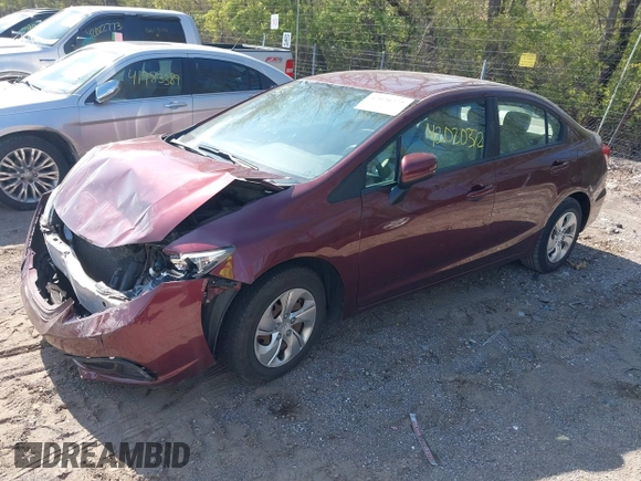 2015 Honda Civic LX with VIN 19XFB2F52FE116108, listed as a IAAI auction lot 42020372 with 161,385 mi miles and . Bid and sale history available at DreamBid. Image 18.