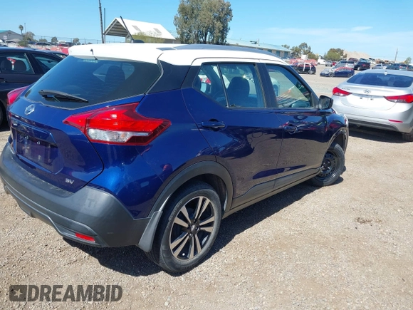 2019 Nissan Kicks S with VIN 3N1CP5CU0KL499248, listed as a IAAI auction lot 41687740 with 64,366 mi miles and . Bid and sale history available at DreamBid. Image 4.