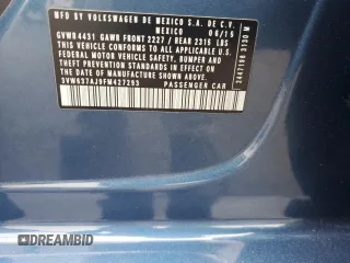 2015 Volkswagen Jetta Sedan Hybrid SEL Premium with VIN 3VW637AJ9FM427293, listed as a Copart auction lot 56322994 with 203,494 mi miles and Clean Title. Bid and sale history available at carsss.com. Image 12.