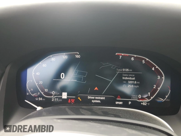 2024 BMW 8 Series 840i with VIN WBADZ4C08RCN02225, listed as a Copart auction lot 63132815 with 5,135 mi miles and Salvage title. Bid and sale history available at DreamBid. Image 9.