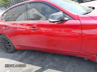 2022 Infiniti Q50 Red Sport 400 with VIN JN1FV7DP0NM370170, listed as a IAAI auction lot 41879005 with 29,272 mi miles and . Bid and sale history available at DreamBid. Image 13.