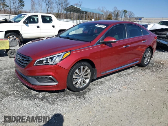 2016 Hyundai Sonata Sport with VIN 5NPE34AF8GH273594, listed as a Copart auction lot 46502205 with 32,719 mi miles and Salvage Title. Bid and sale history available at DreamBid. Image 1.