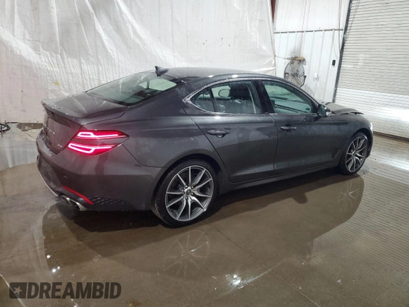 2023 Genesis G70 2.0T with VIN KMTG34TA1PU131167, listed as a Copart auction lot 80670154 with 27,980 mi miles and Clean Title. Bid and sale history available at DreamBid. Image 3.